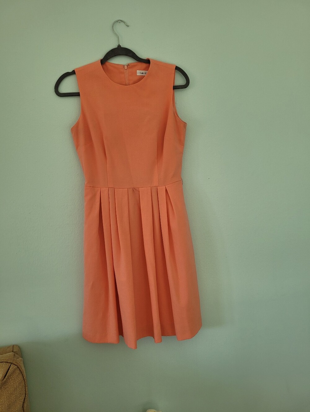 Calvin Klein Sleeveless Coral Midi Dress